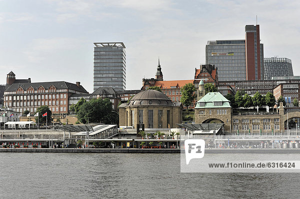 St Pauli Landing Bridges  Port of Hamburg  Hanseatic City of Hamburg  Germany  Europe
