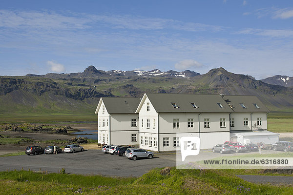 Hotel von Bu_ir oder F·skr__sfjör_ur  SnÊfellsnes  SnÊfellsness  Island  Europa