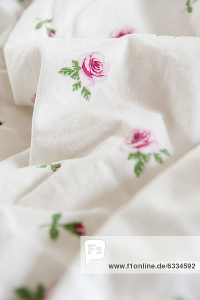 Floral patterned fabric  close-up