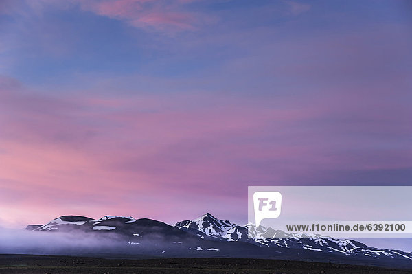 Kerlingarfjöll Berge  Blick vom Hochlandweg Kjölur oder Kjalvegur  Hochland  Island  Europa
