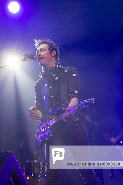 'Guitarist and singer Jamie Hince of the Anglo-American rock band ''The Kills'' performing live at Luzernersaal of the KKL during the Blue Balls Festival  Lucerne  Switzerland  Europe'