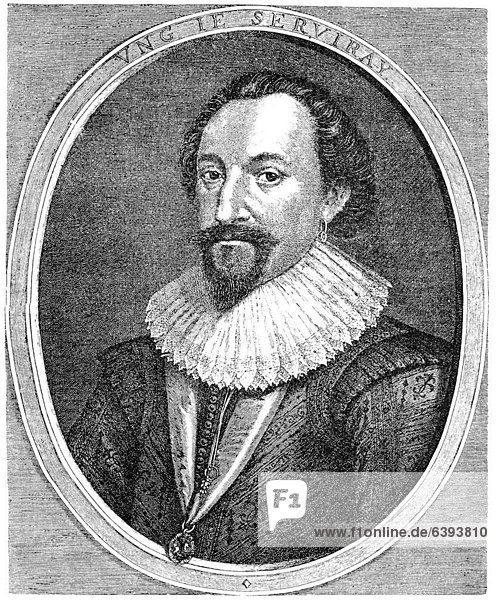 Historic drawing  portrait of Henry Herbert  2nd Earl of Pembroke KG  1538 - 1601  an English nobleman of the Elizabethan age