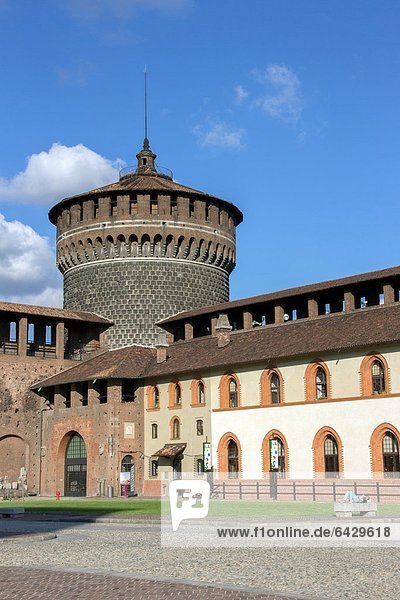 Italien  Lombardei  Mailand  Schloss Sforzesco
