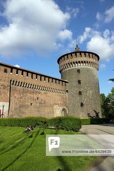 Italien  Lombardei  Mailand  Schloss Sforzesco