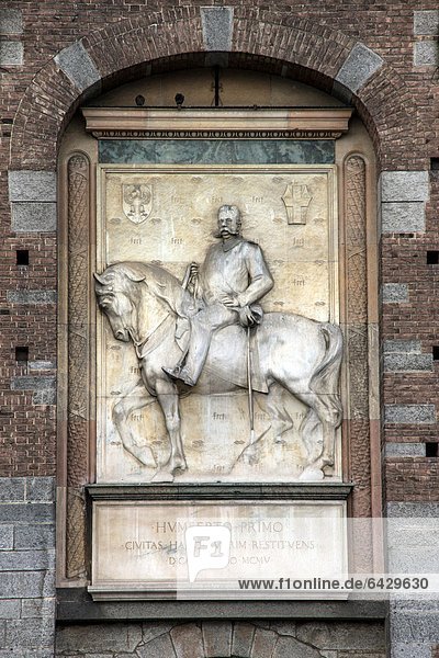 Italien Lombardei  Mailand  Castello Sforzesco Detail  Umberto I