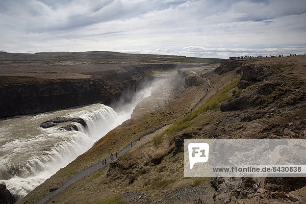 Gullfoss waterfall  Golden Circle  southern Iceland  Iceland  Europe