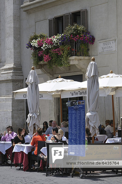 Restaurant in der Piazza Navona  Rom  Italien  Europa