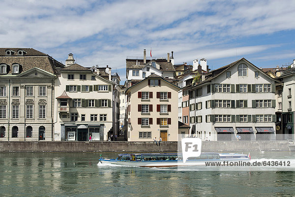 Europa Boot Fluss Schweiz Zürich