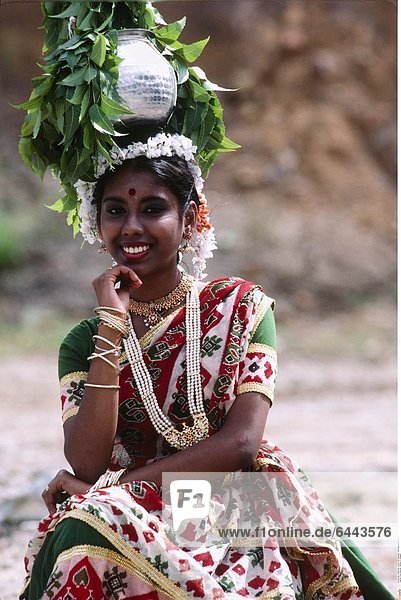 Eine indische Tänzerin in Singapur