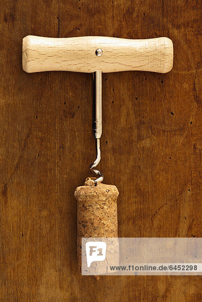 Corkscrew in cork