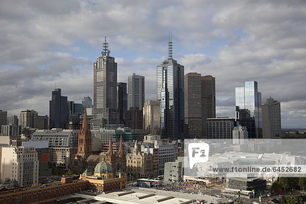 Skyline von Melbourne Finanzdistrikt