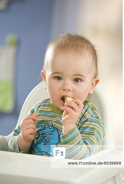 Child eating a meal.