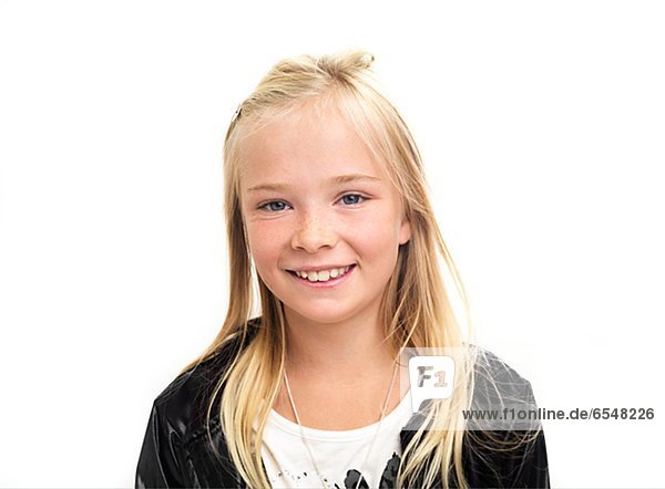 Portrait  lächeln  schießen  Studioaufnahme  Mädchen