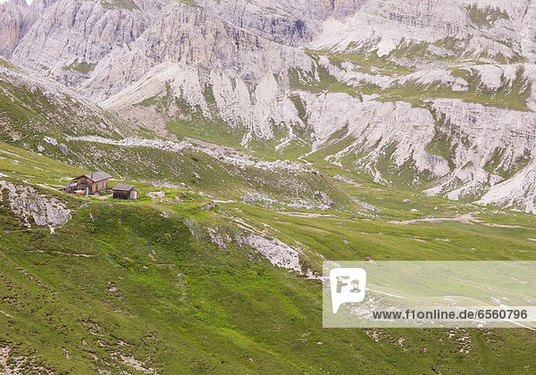 Europa  Italien  Berghütte im Nationalpark Sextner Dolomiten