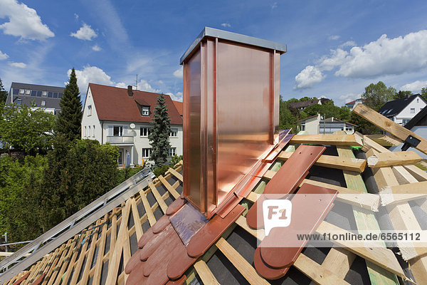 Germany  Baden-Wuerttemberg  Stuttgart  Construction of roof