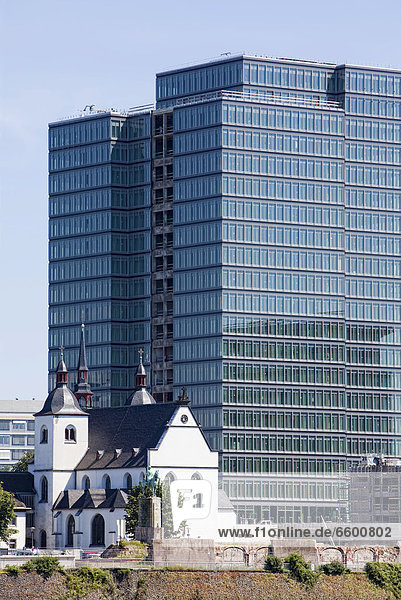 St. Heribert Church  Greek-Orthodox church in the Deutz district of Cologne  next to the former Lufthansa building  from 2013 the new headquarters of LANXESS Germany GmbH  Cologne  North Rhine-Westphalia  Germany  Europe