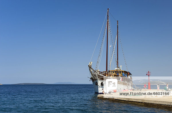 Segeln Hafen Europa Stadt Schiff Cres Adriatisches Meer Adria Kroatien