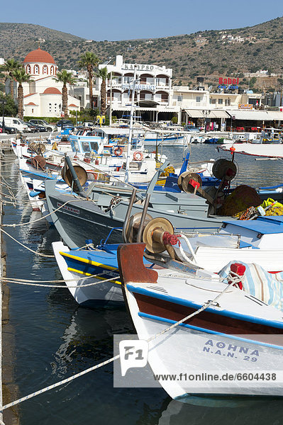 Fischereihafen Fischerhafen Hafen Europa Kreta Griechenland