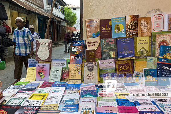 Books for sale in Stone Town  Zanzibar  Tanzania  Africa