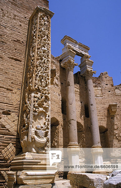 Carved Column  Severan Basilica