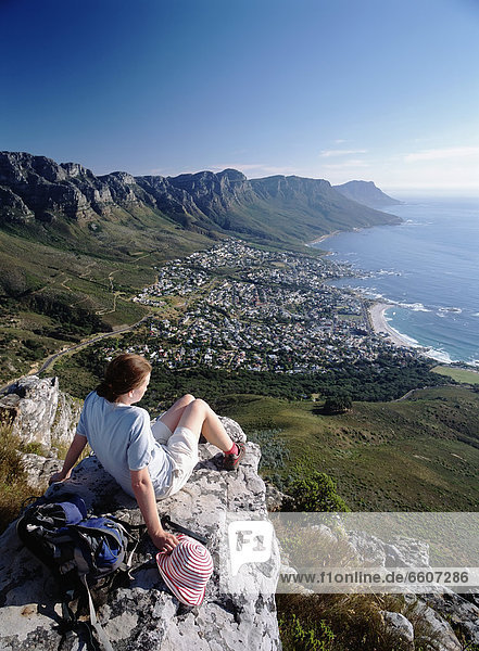 Woman On Top Of Table Mountain