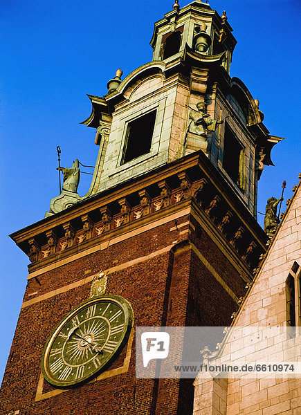 Uhr  Kathedrale  Kirchturm  Barock  Krakau