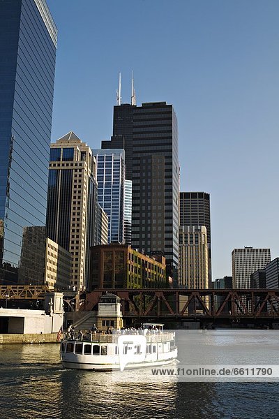 Tagesausflug  Boot  Fluss  Zimmer  Chicago  Innenstadt