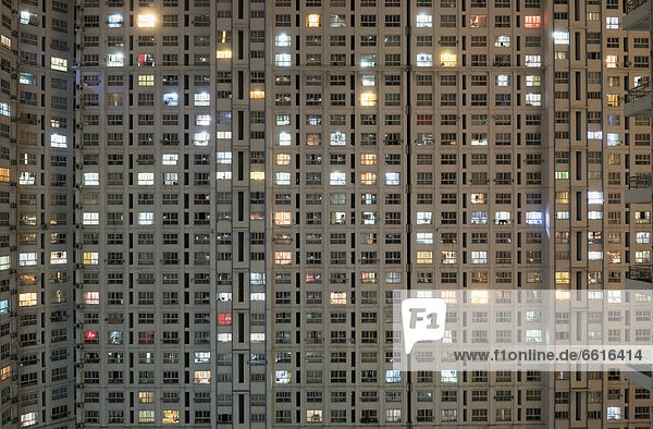 Apartment Block At Night  Typical Accomodation © Elena Roman Durante / Axiom