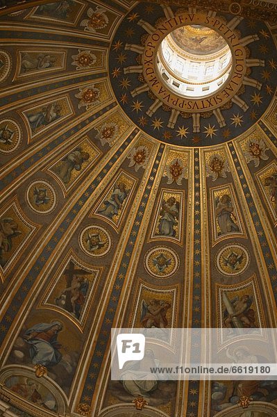 Kuppel  hoch  oben  Rom  Hauptstadt  sehen  Großstadt  Basilika  Kuppelgewölbe  Italien  Vatikan