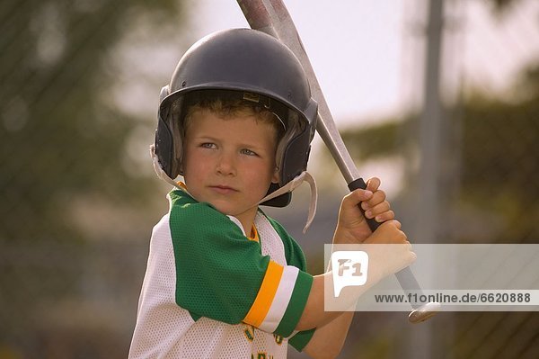 Little Boy Playing Baseball