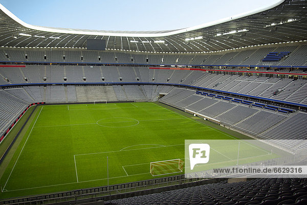 Empty Allianz Arena  Munich  Bavaria  Germany