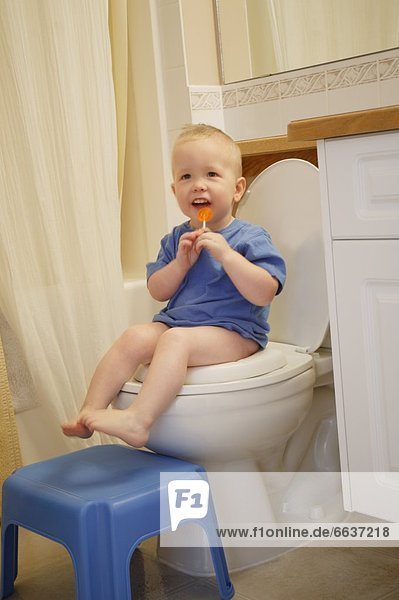 Toddler On The Potty