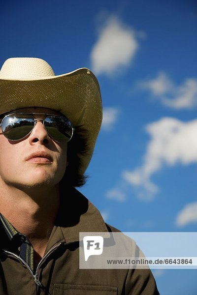Mann  Hut  Kleidung  Sonnenbrille  Cowboy