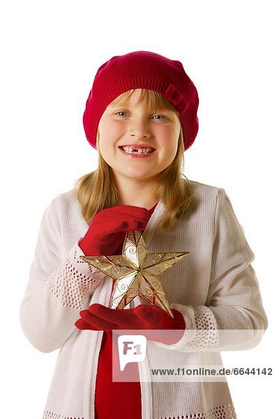 Girl Holding A Christmas Star