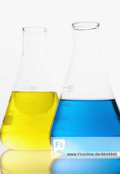Lösung  gelb  blau  2  Flasche