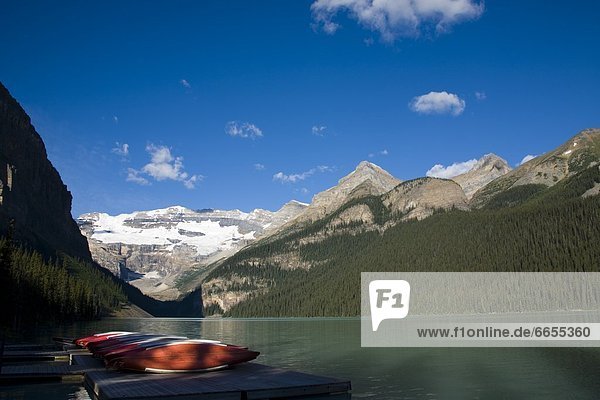 See  Dock  Kanu  Alberta  Banff  Kanada