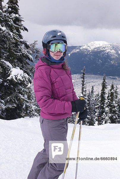 Skier In British Columbia  Canada