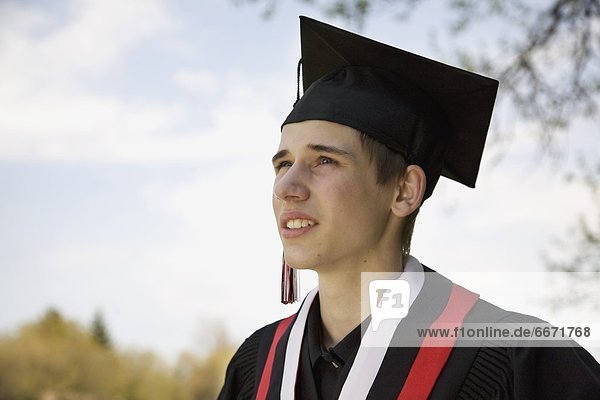Graduate Looking Up