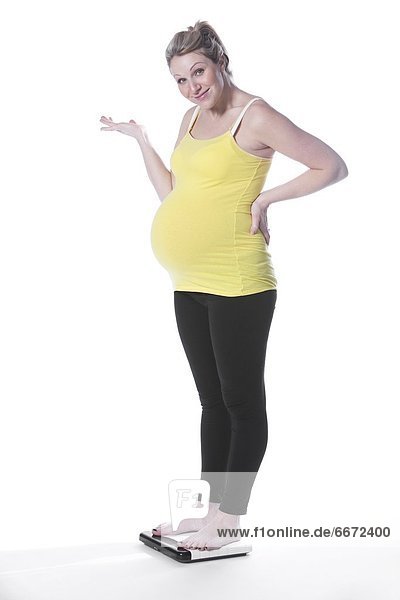 Waage - Messgerät Frau Schwangerschaft