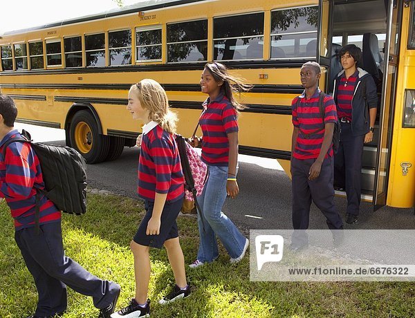 Omnibus  Schule  Student  bekommen