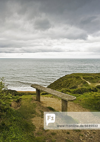 Bench Overlooking Ocean