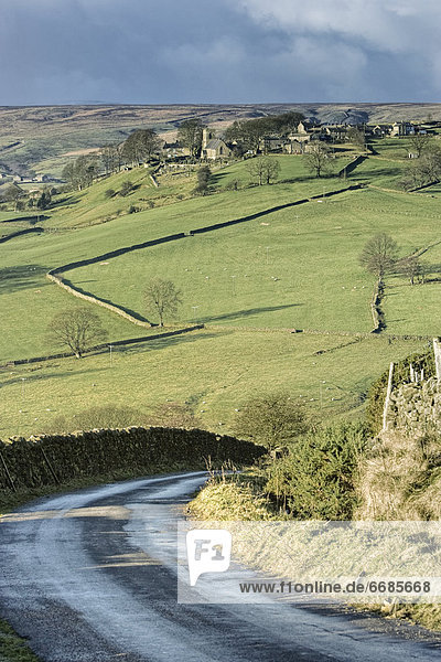 Road through English Countryside