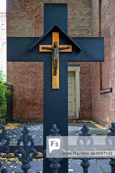 Crucifix Outside a Church