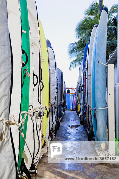 Surfboard Lockers Next to Beach
