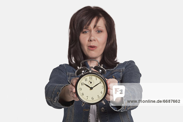 Woman Focusing On The Time