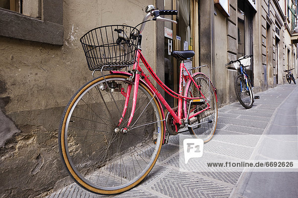 Straße parken Fahrrad Rad