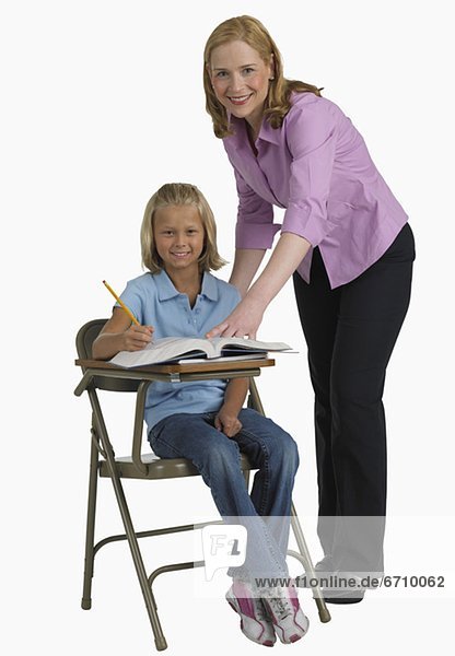 Schreibtisch  Hilfe  Lehrer  Student