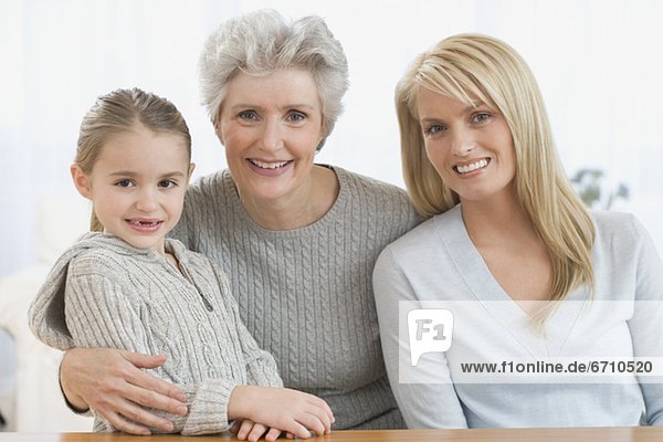Portrait of multi-generational female family members