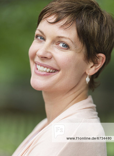 Portrait of mature woman smiling