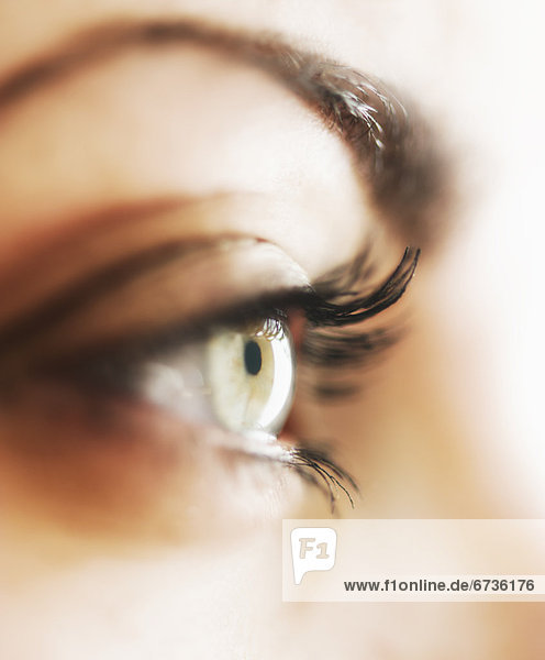 Studio close-up of woman's eye